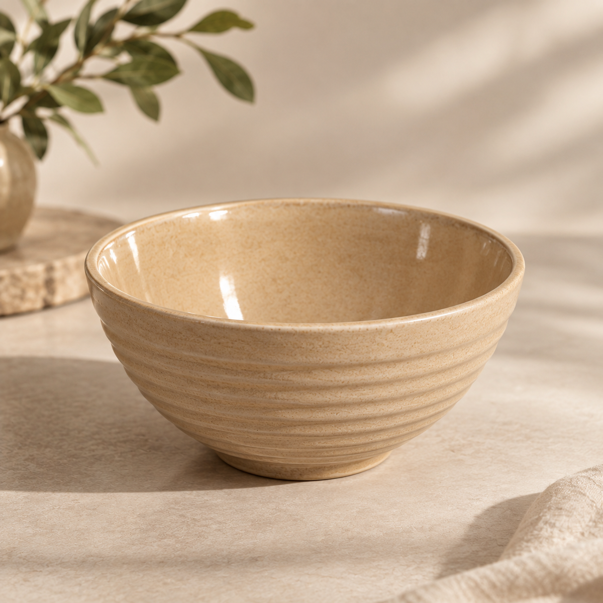Beige Ramen Bowl
