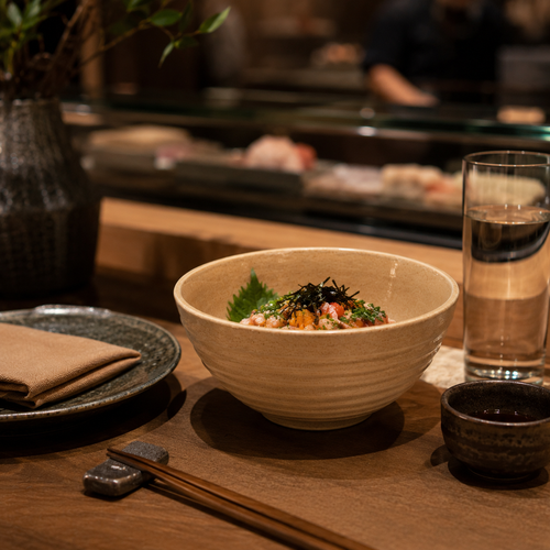 Beige Ramen Bowl