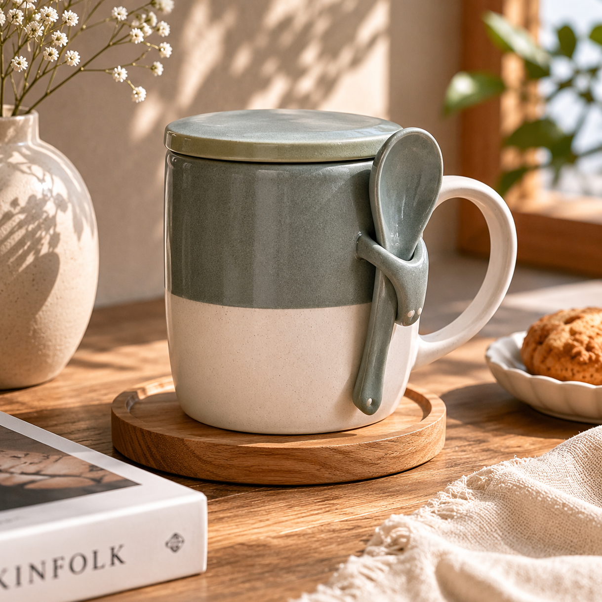 Sage Spoon Mug