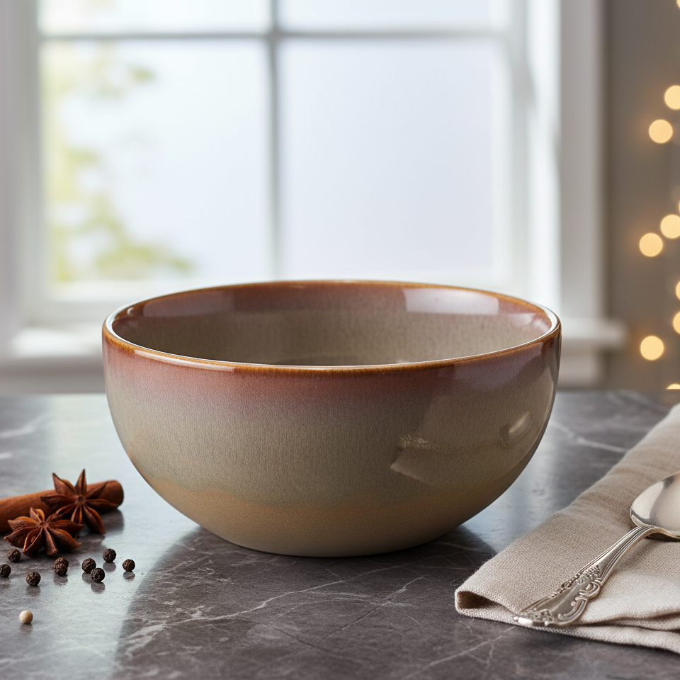 Amber Earth Round Bowl