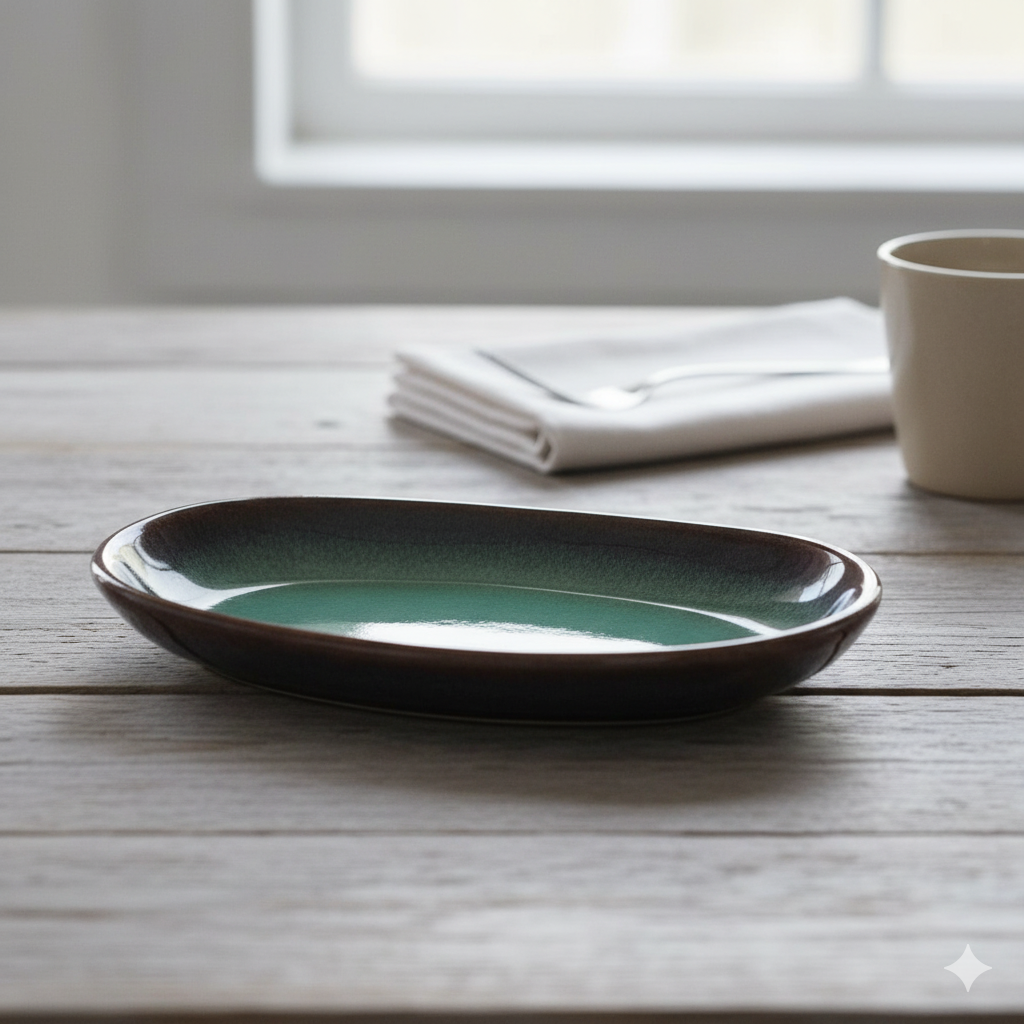 Emerald Mist Dessert Plate