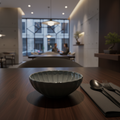 Slate Petal Dessert Bowl