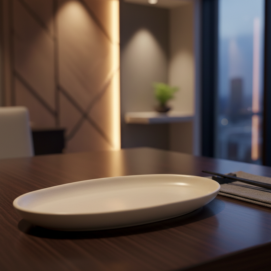 Ivory Flow Sushi Plate