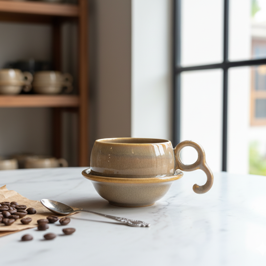 Loop Handle Ceramic Mug