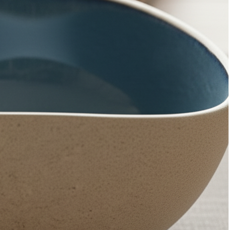 Dual-Toned V Curve Bowl
