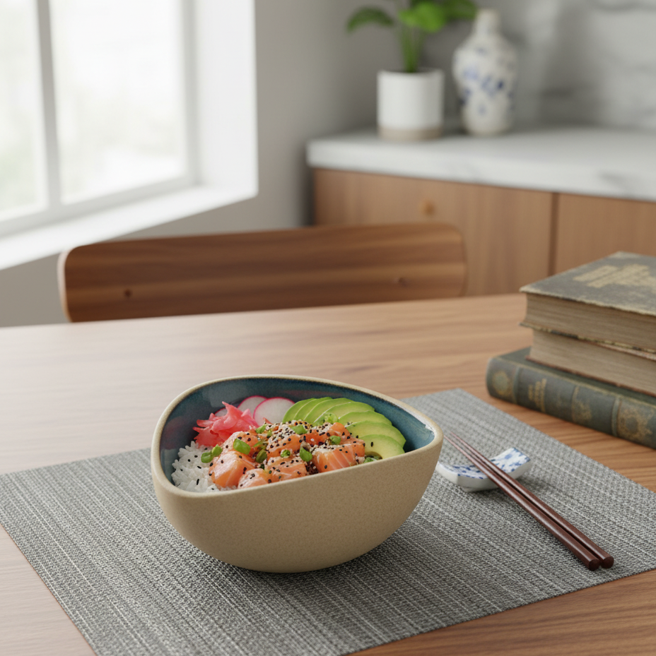 Dual-Toned V Curve Bowl