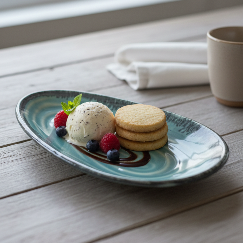 Ocean Ripple Dessert Plate