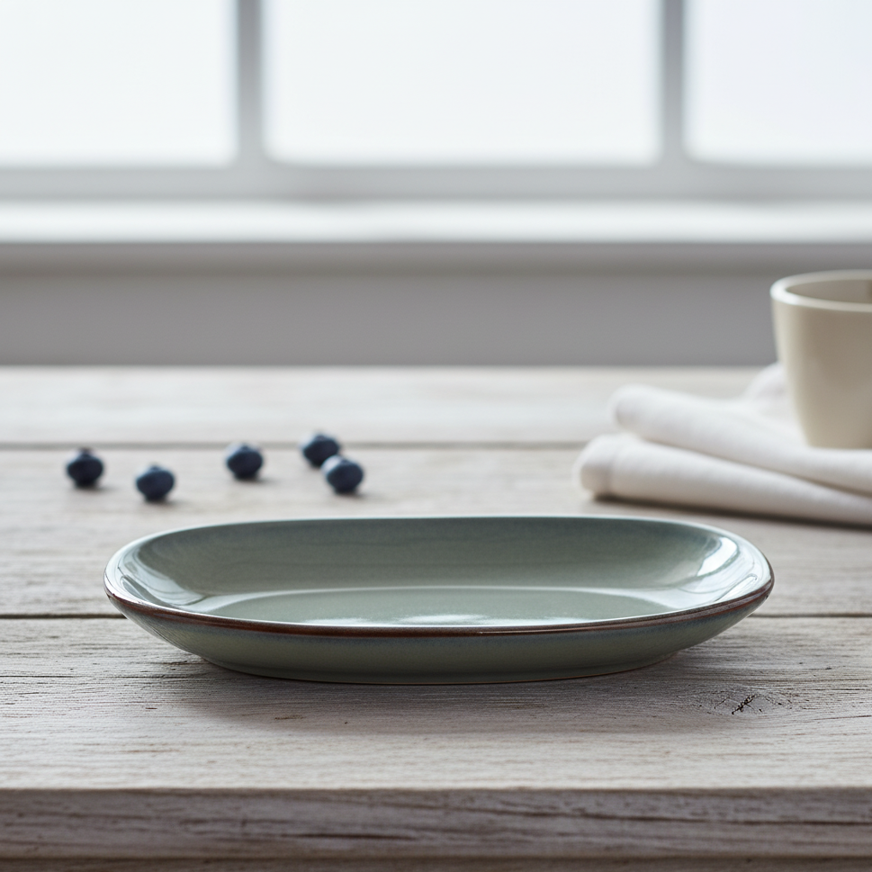 Sage Shore Dessert Plate