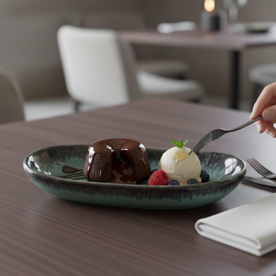 Aurora Mist Dessert Plate