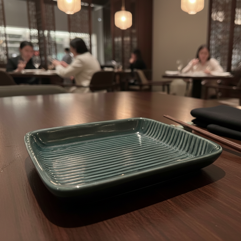 Verdant Wave Dessert Plate