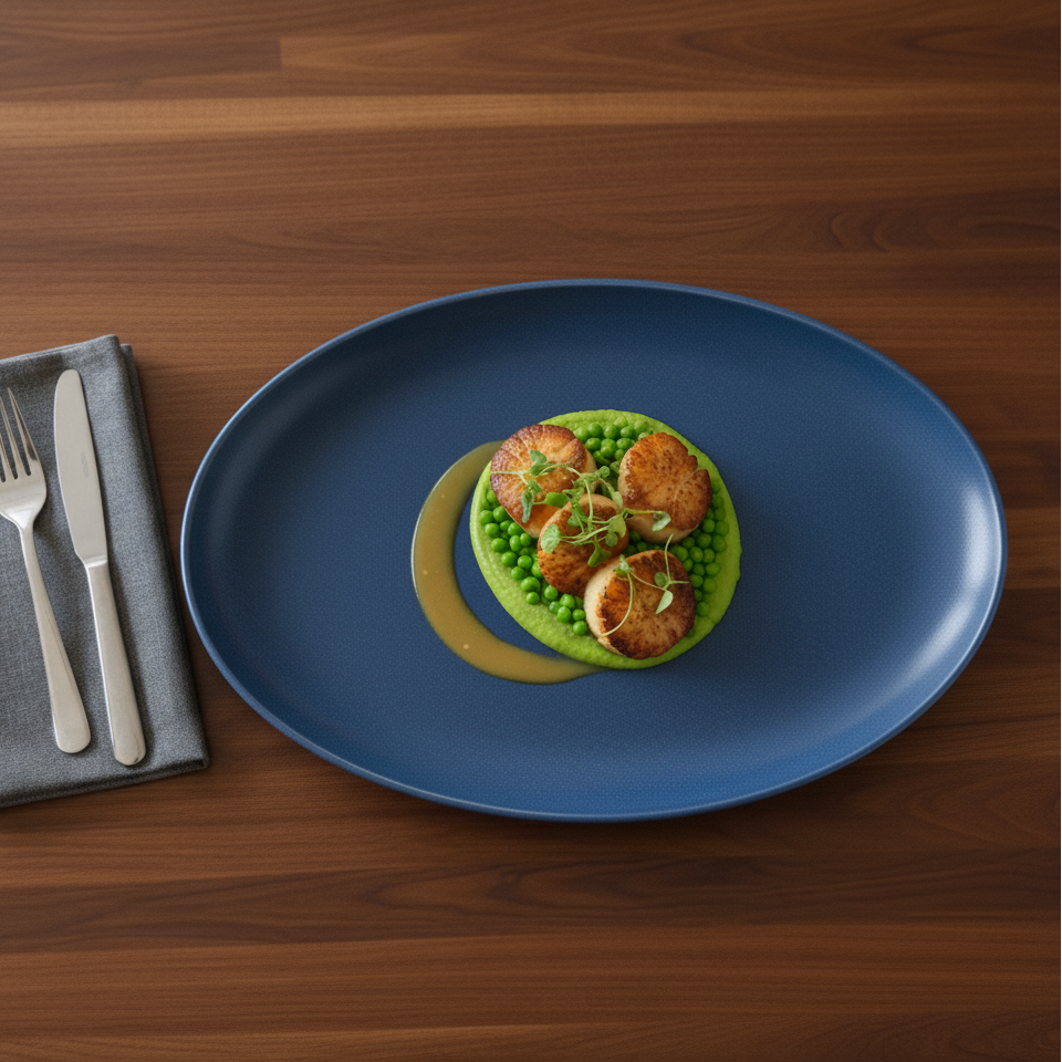 Indigo Crest Serving Platter