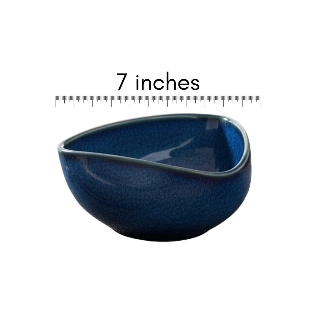 Deep Blue V Curve Bowl