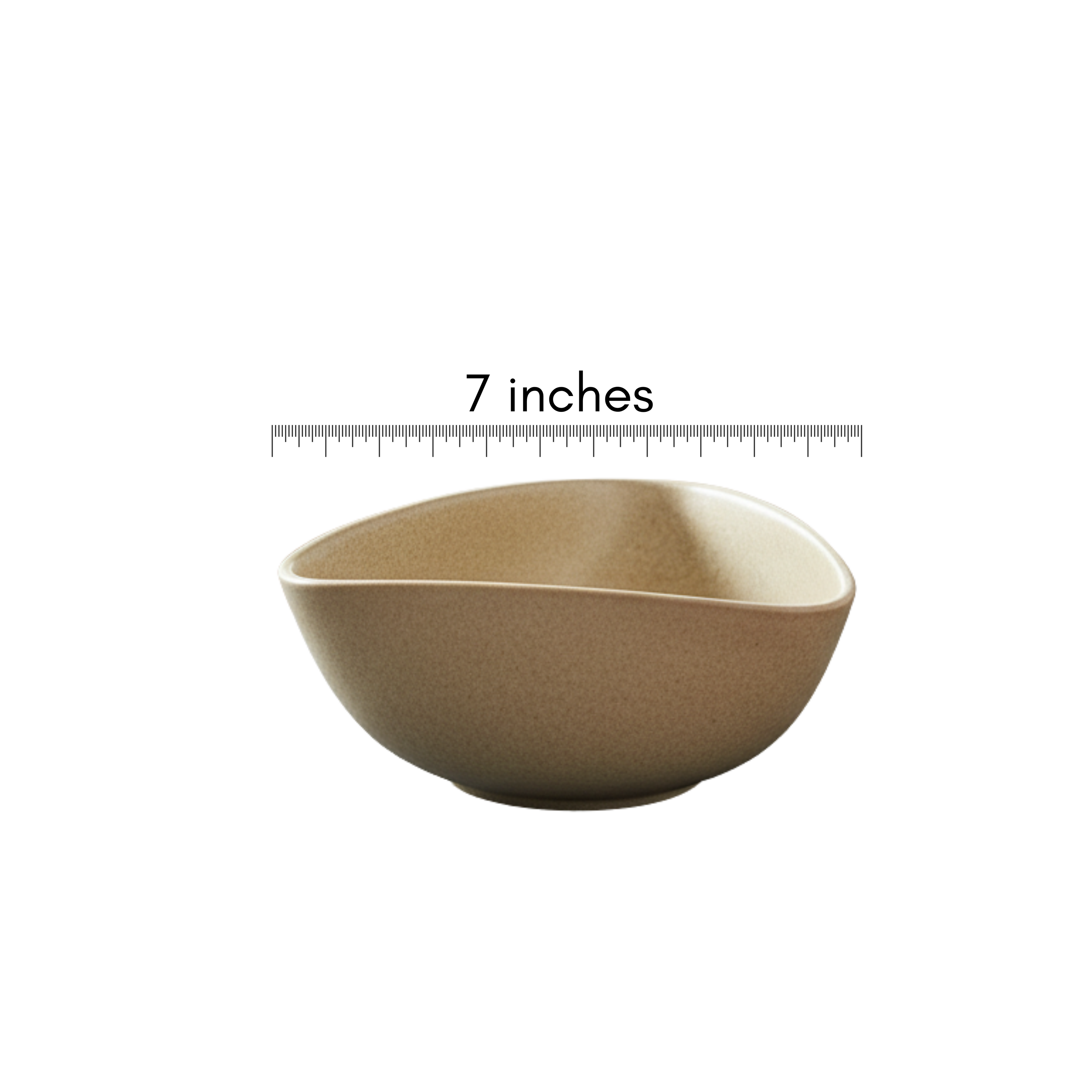 Beige V Curve Bowl