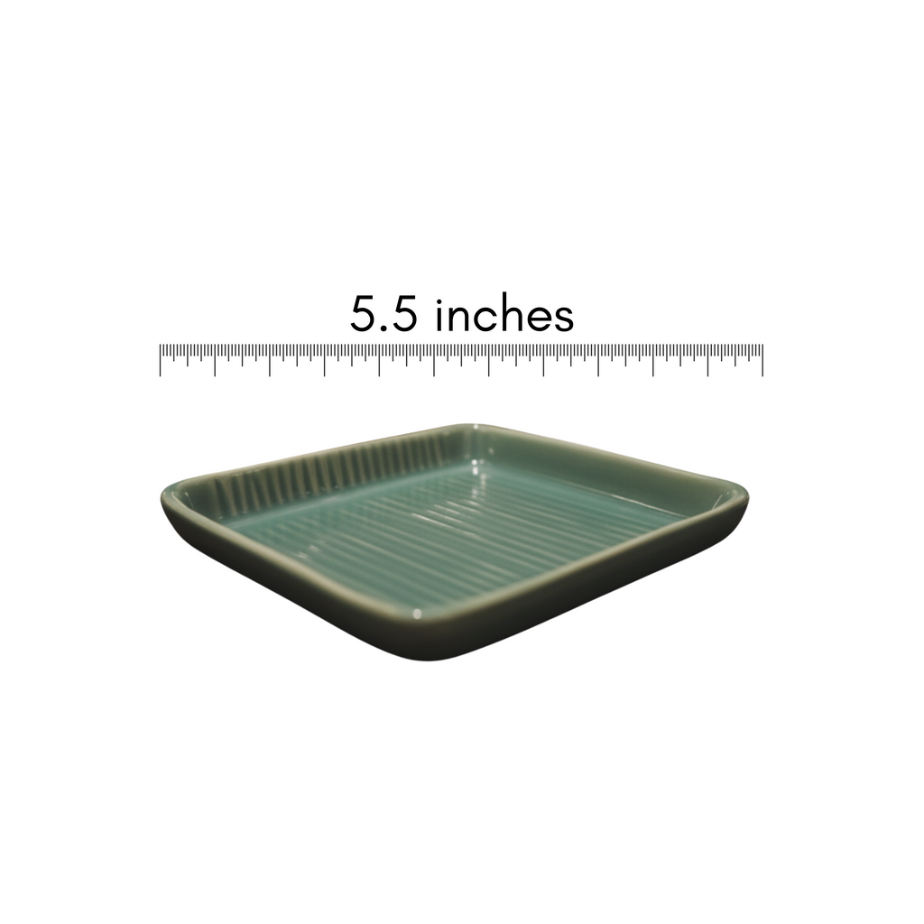 Mint Groove Dessert Plate