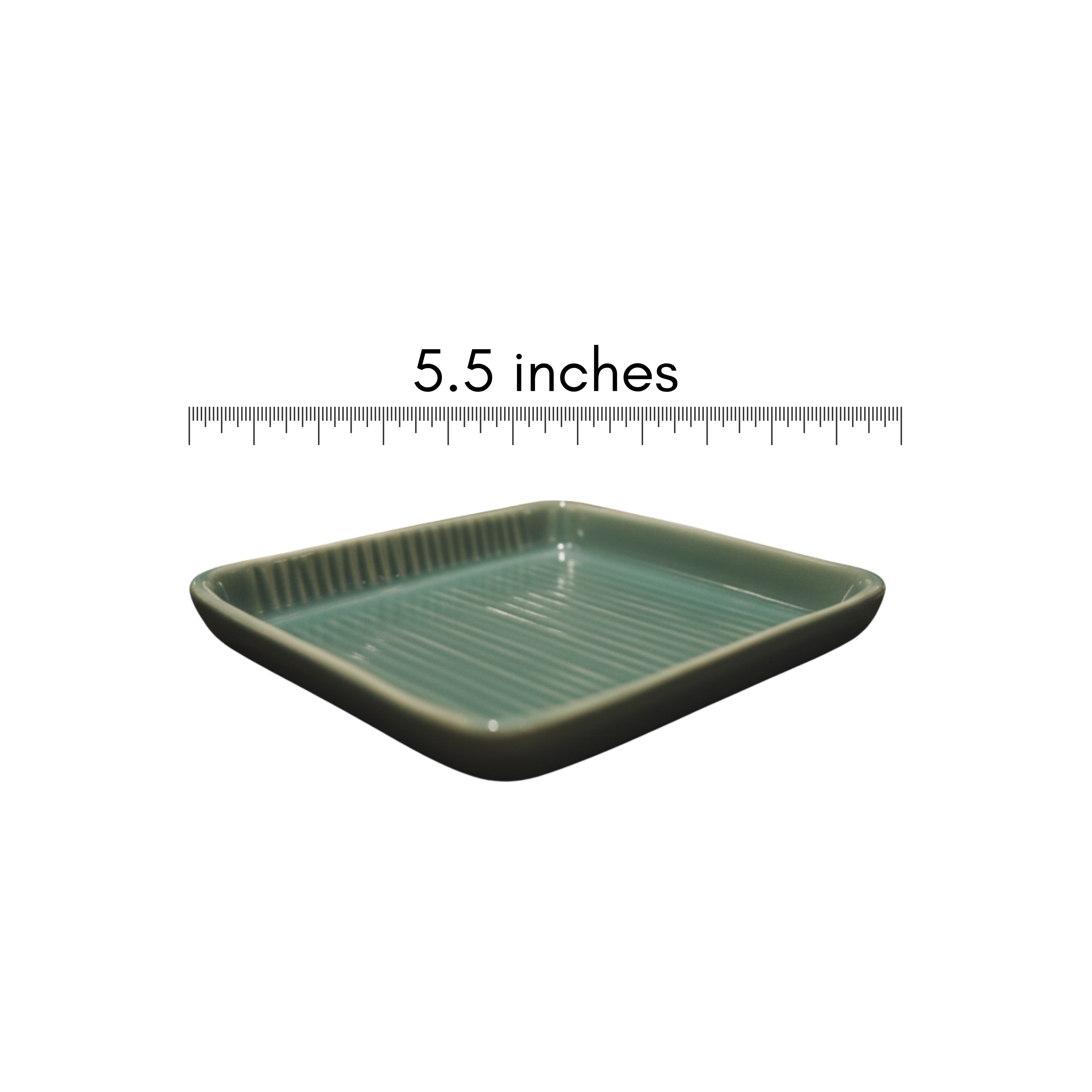 Mint Groove Dessert Plate
