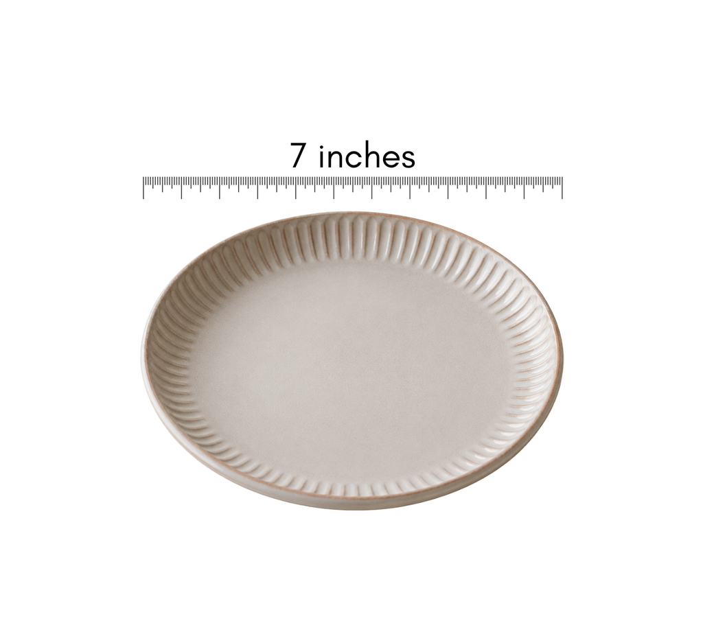 Ivory Flute Plate 7”