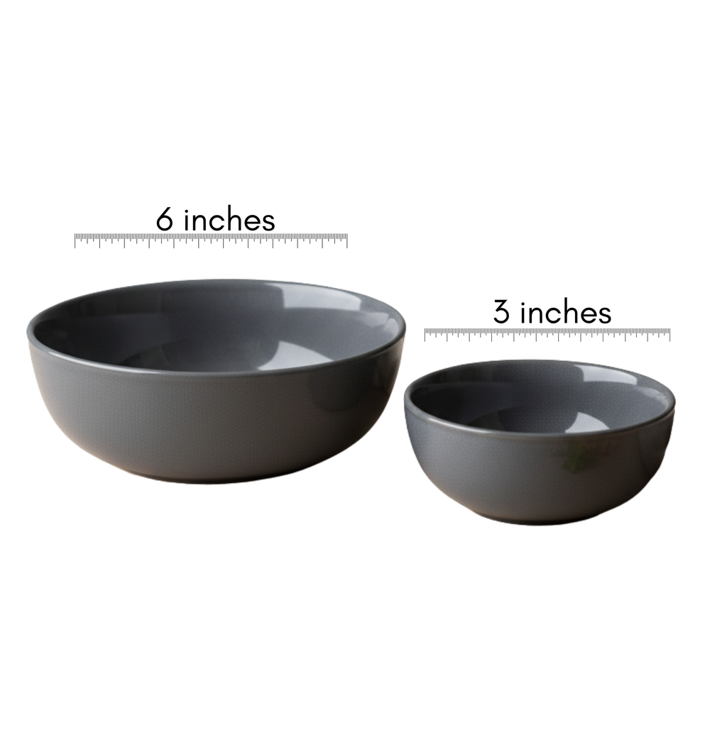 Gray Two Bowl Set