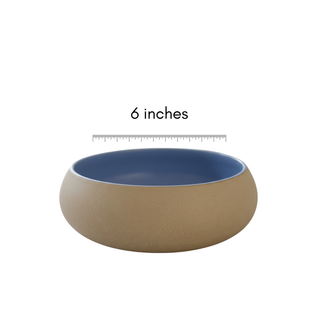 Rustic Deep Blue Curve Bowl